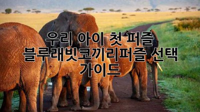 우리 아이 첫 퍼즐🐘 #블루래빗코끼리퍼즐 선택 가이드